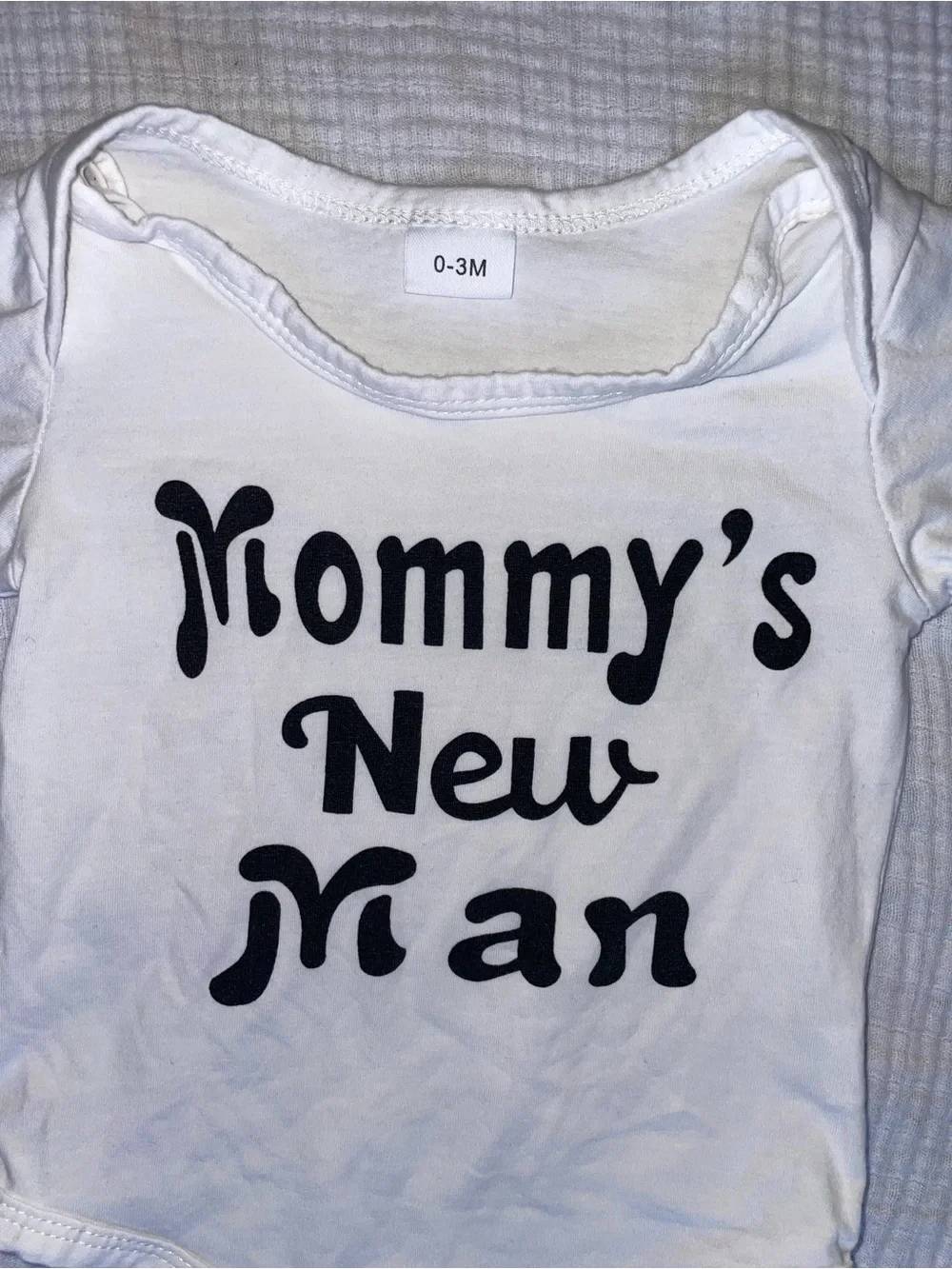 Mommy's New Man White Baby One-Piece Bodysuit